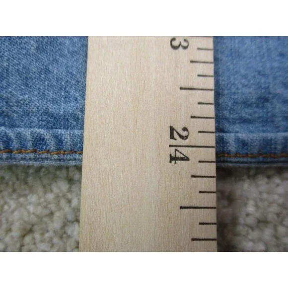 7 For All Mankind Shirt Women Medium Blue Denim Pearl Snap Button Up Top - Picture 10 of 11